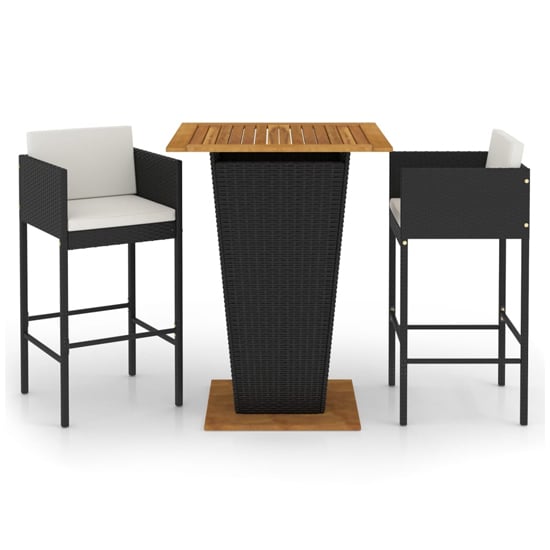 Selah Large Wooden Top Bar Table With 2 Avyanna Chairs In Black_2