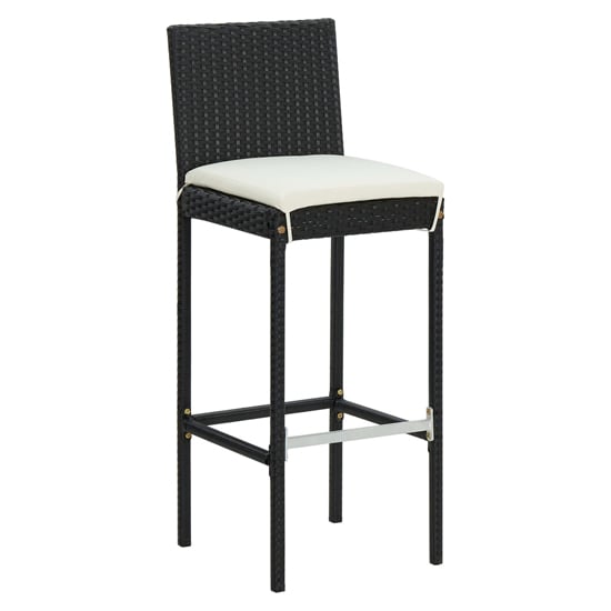 Selah Large Wooden Top Bar Table With 4 Audriana Chairs In Black_3