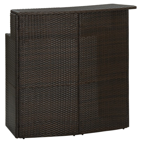 Selah Poly Rattan Bar Table With 2 Bar Chairs In Brown_3