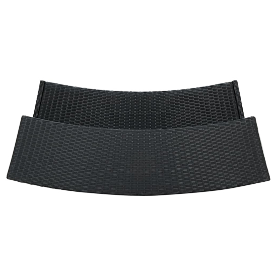 Selah Poly Rattan Garden Bar Table In Black