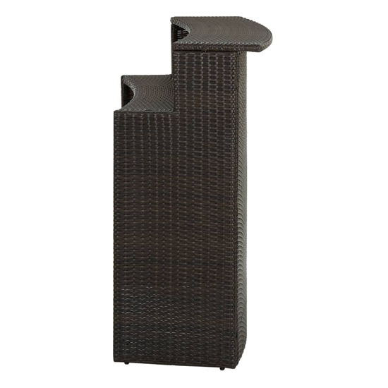 Selah Poly Rattan Garden Bar Table In Brown