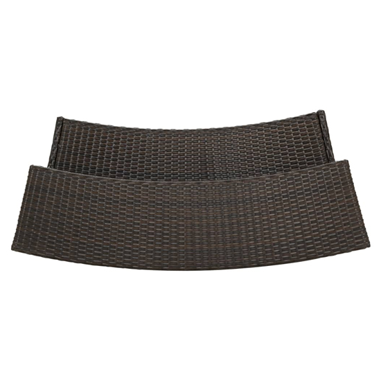 Selah Poly Rattan Garden Bar Table In Brown