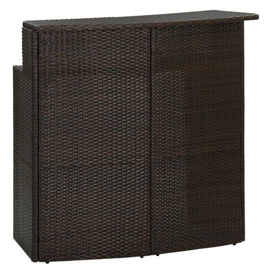 Product photograph of Selah Poly Rattan Garden Bar Table In Brown from Furniture in Fashion