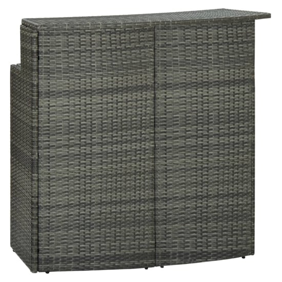Product photograph of Selah Poly Rattan Garden Bar Table In Grey from Furniture in Fashion