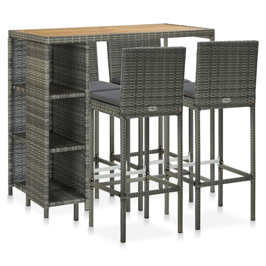 Selah Rattan Bar Table With 4 Audriana Chairs In Oak And Grey_1