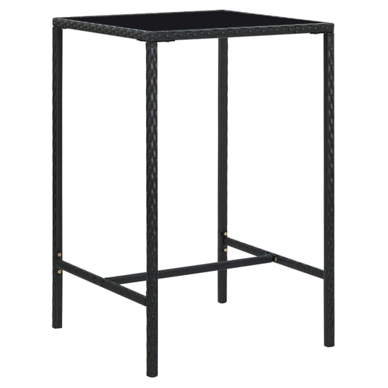 Selah Small Glass Top Bar Table With 4 Audriana Chairs In Black_2