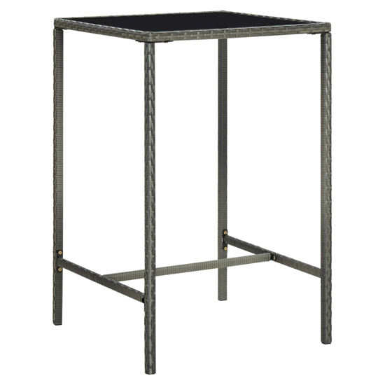 Selah Small Glass Top Bar Table With 4 Audriana Chairs In Grey_2