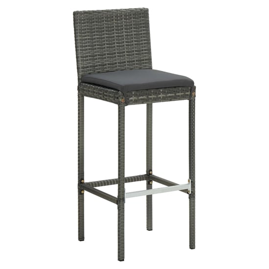 Selah Small Glass Top Bar Table With 4 Audriana Chairs In Grey_3