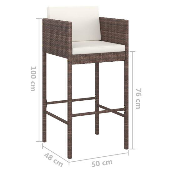 Selah Small Glass Top Bar Table With 4 Avyanna Chairs In Brown