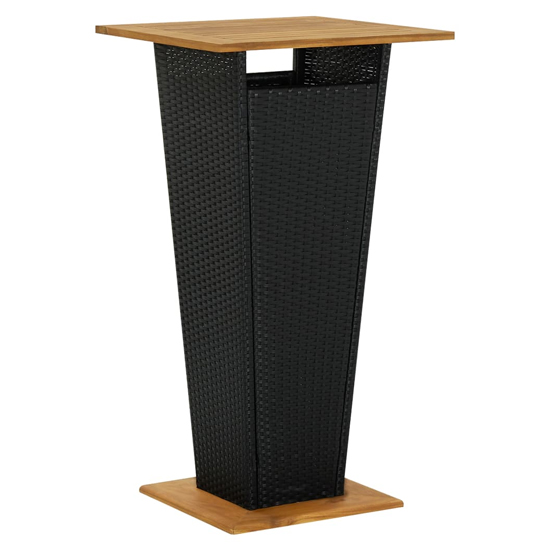 Selah Small Wooden Top Bar Table With 4 Audriana Chairs In Black