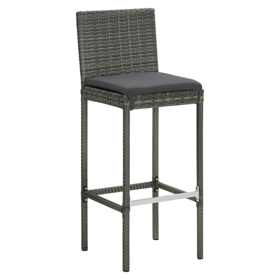 Selah Small Wooden Top Bar Table With 4 Audriana Chairs In Grey