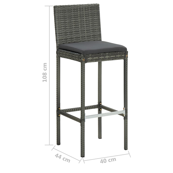 Selah Small Wooden Top Bar Table With 4 Audriana Chairs In Grey