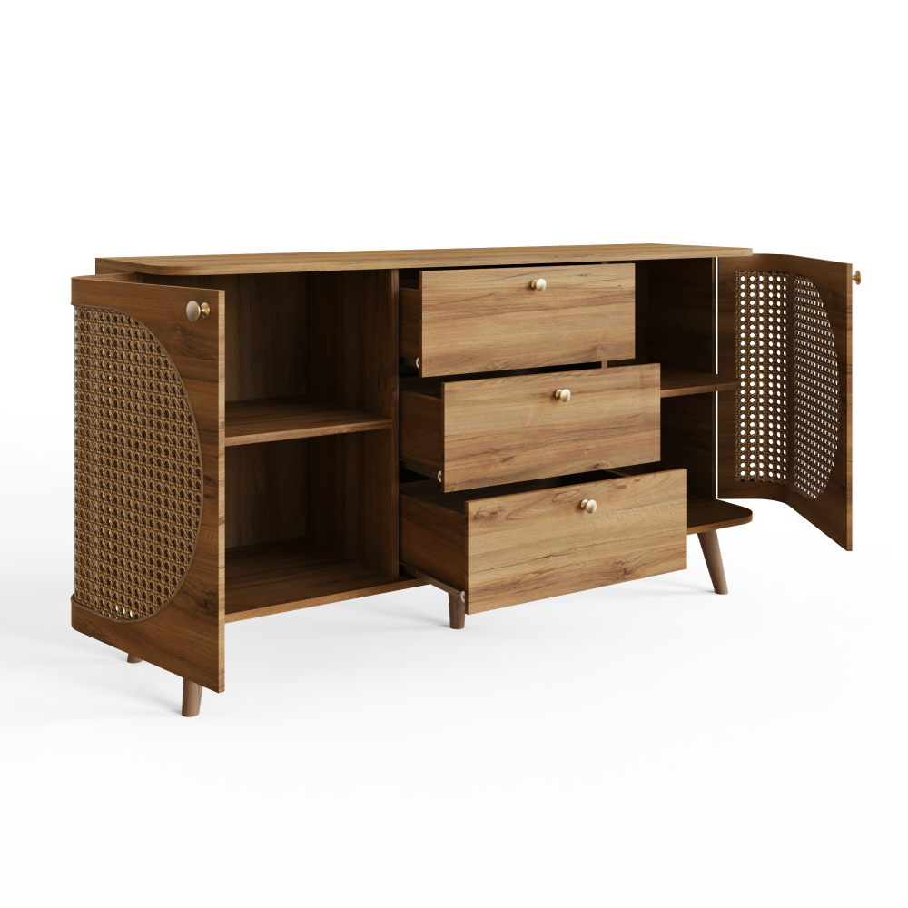 Selbourne Wooden Sideboard with 2 Doors in Oak