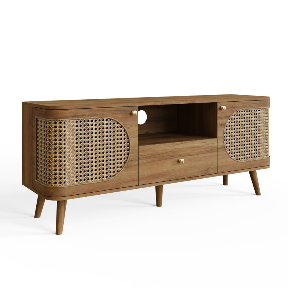 Selbourne Wooden TV Stand with 1 Drawer in Oak