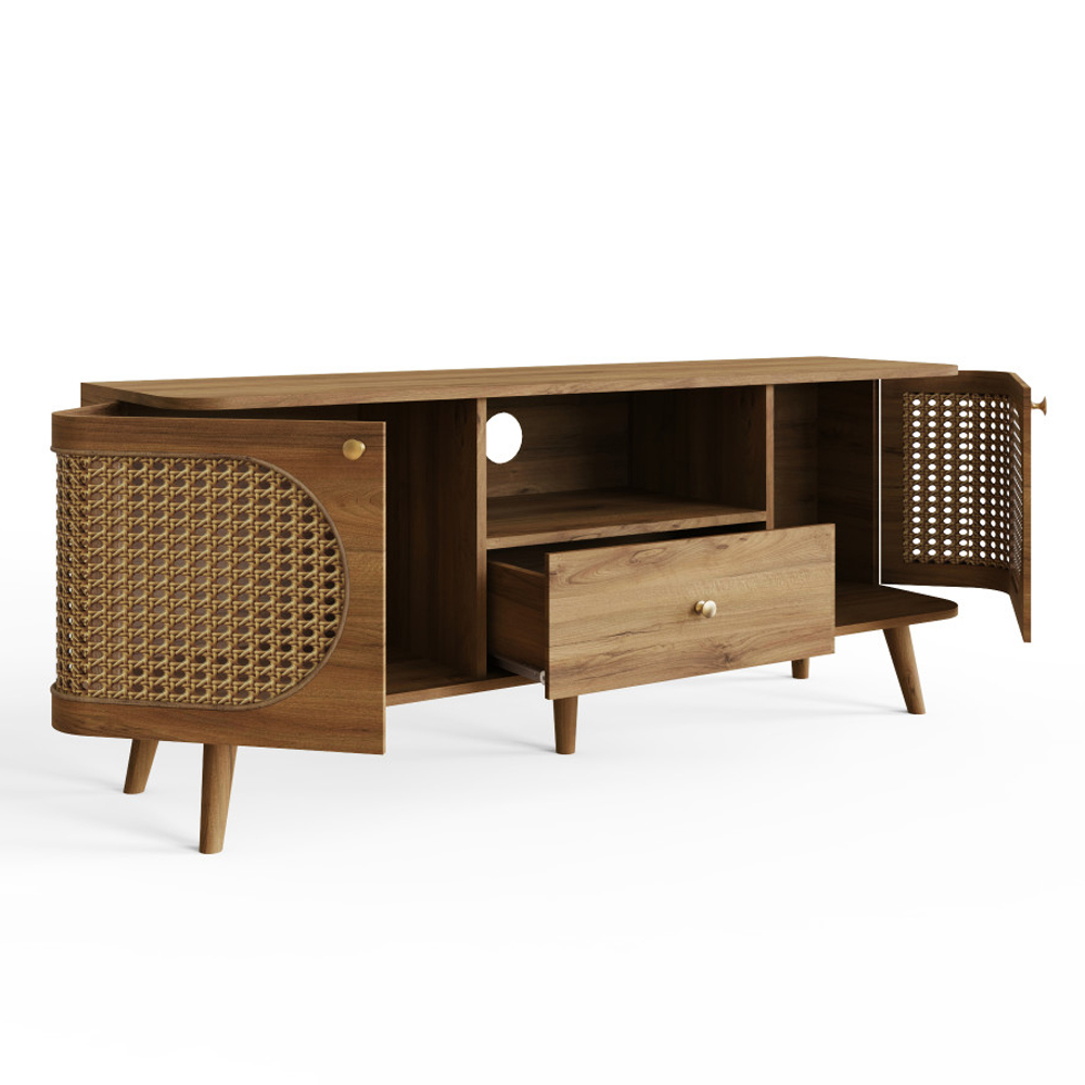 Selbourne Wooden TV Stand with 1 Drawer in Oak