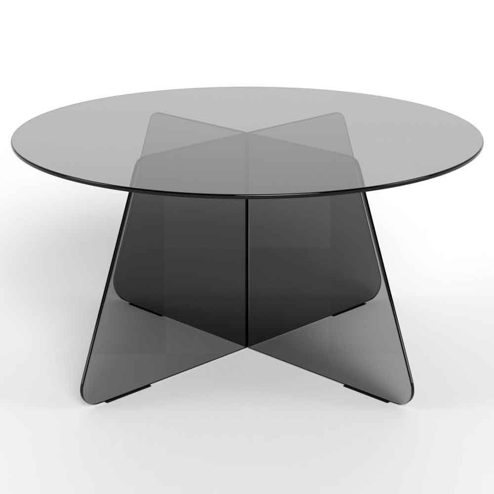 Selbyville Glass Round Coffee Table - Smoked
