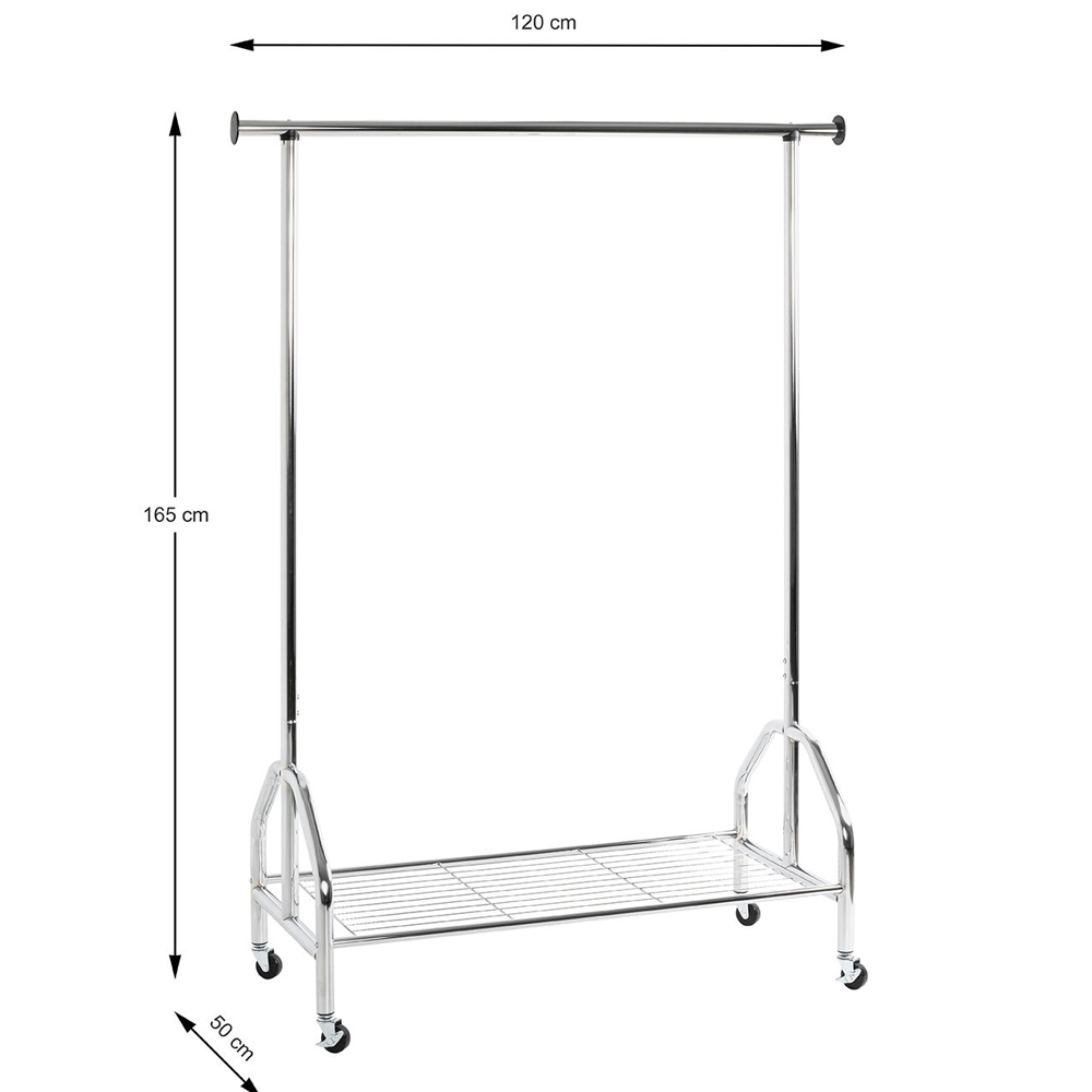 Selbyville Tubular Steel Coat Stand In Chrome