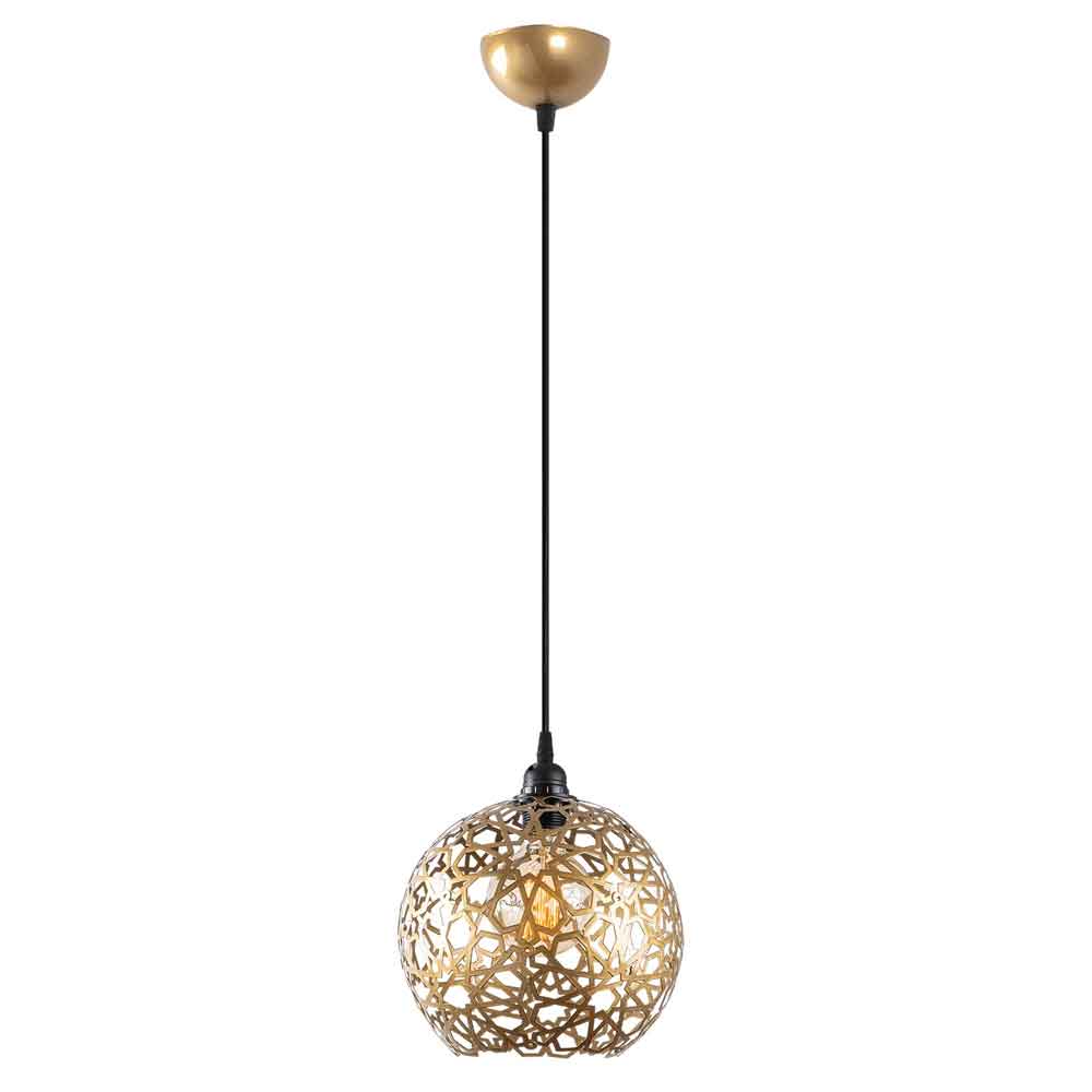 Selcuklu Large Metal Ceiling Pendant Light in Gold