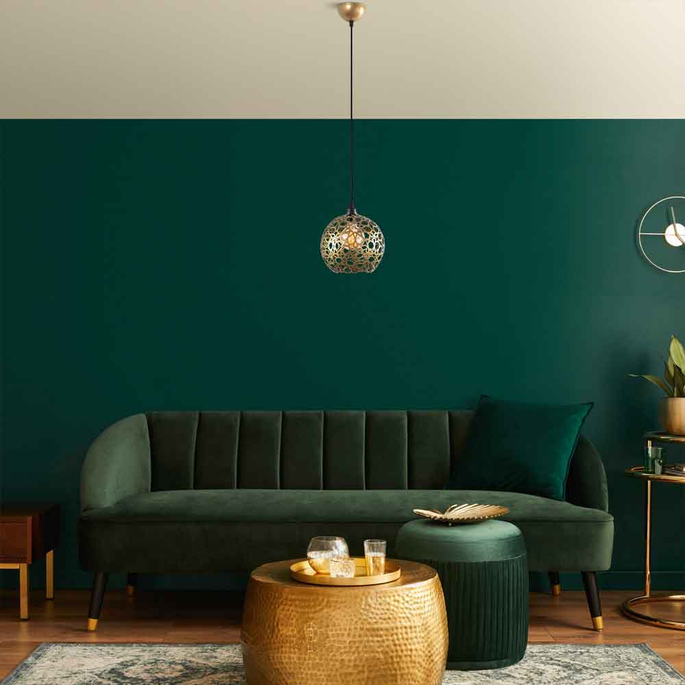 Selcuklu Large Metal Ceiling Pendant Light in Gold