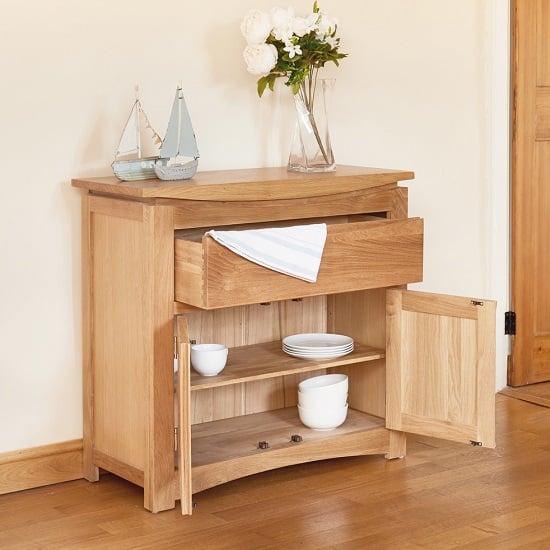 Seldon Contemporary Compact Sideboard In Oak With 2 Doors_2