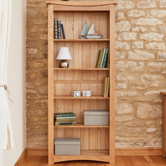 Seldon Contemporary Bookcase Large In Oak_2