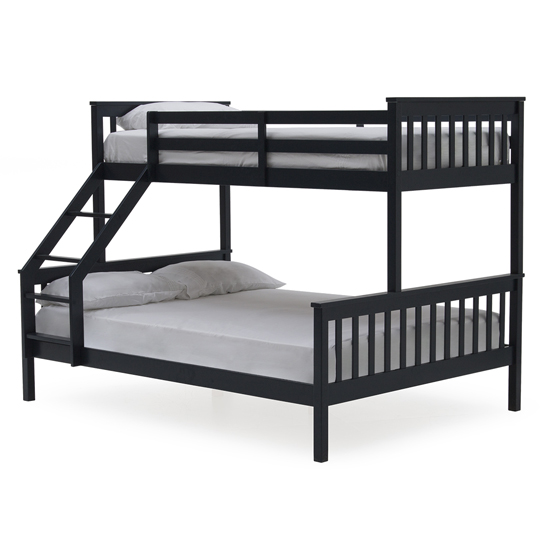 Selex Triple Sleeper Wooden Bunk Bed In Blue