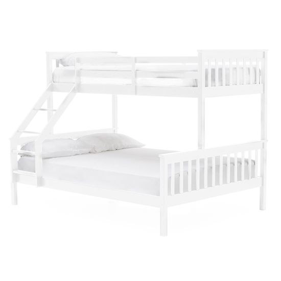 Selex Triple Sleeper Wooden Bunk Bed In White