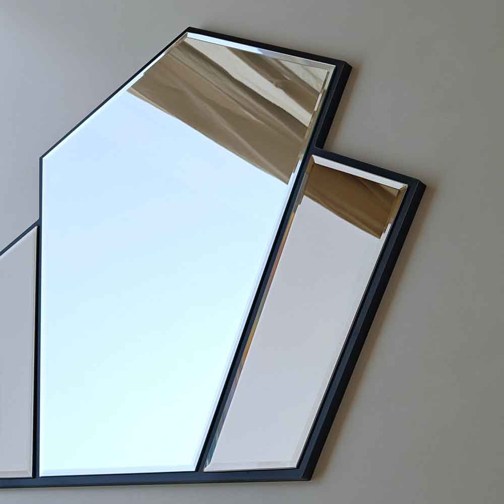 Selfish Glass Wall Mirror with Bronze Wooden Frame