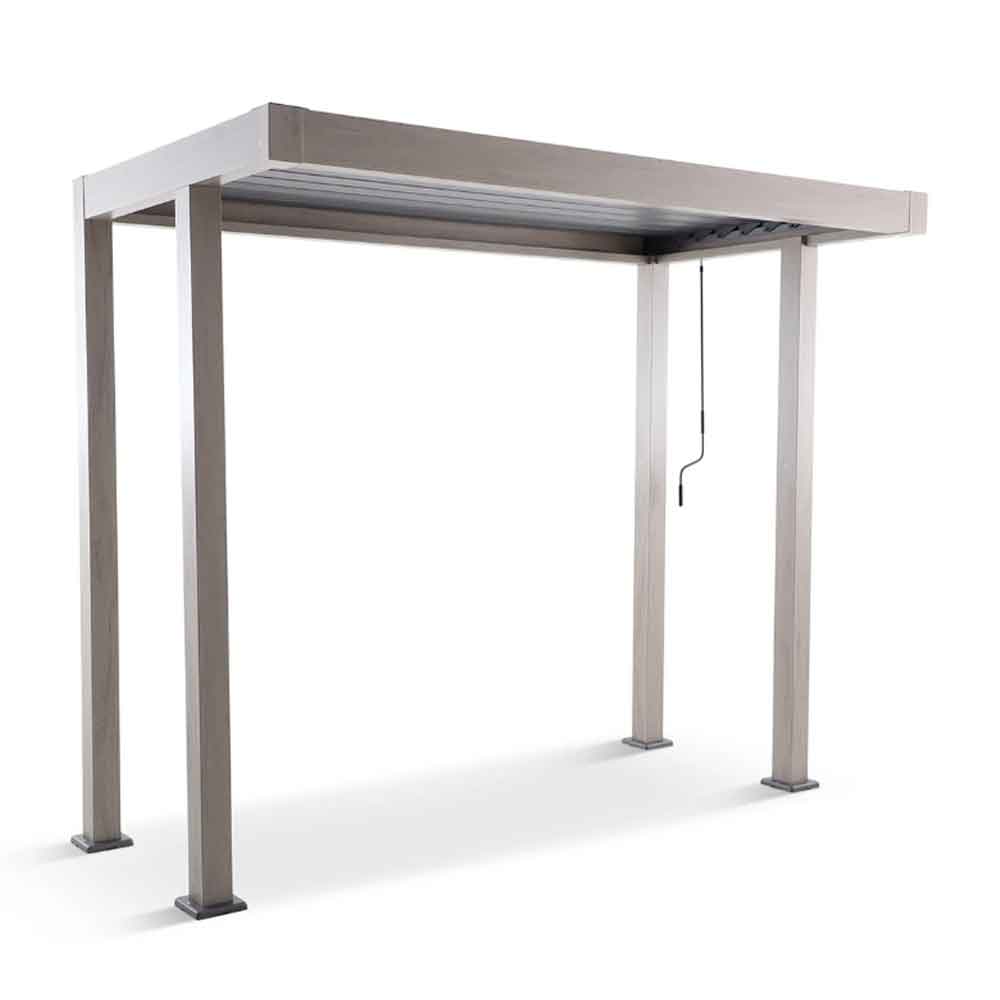 Selma Aluminium Garden BBQ Gazebo 3m x 1.5m In Birch Effect