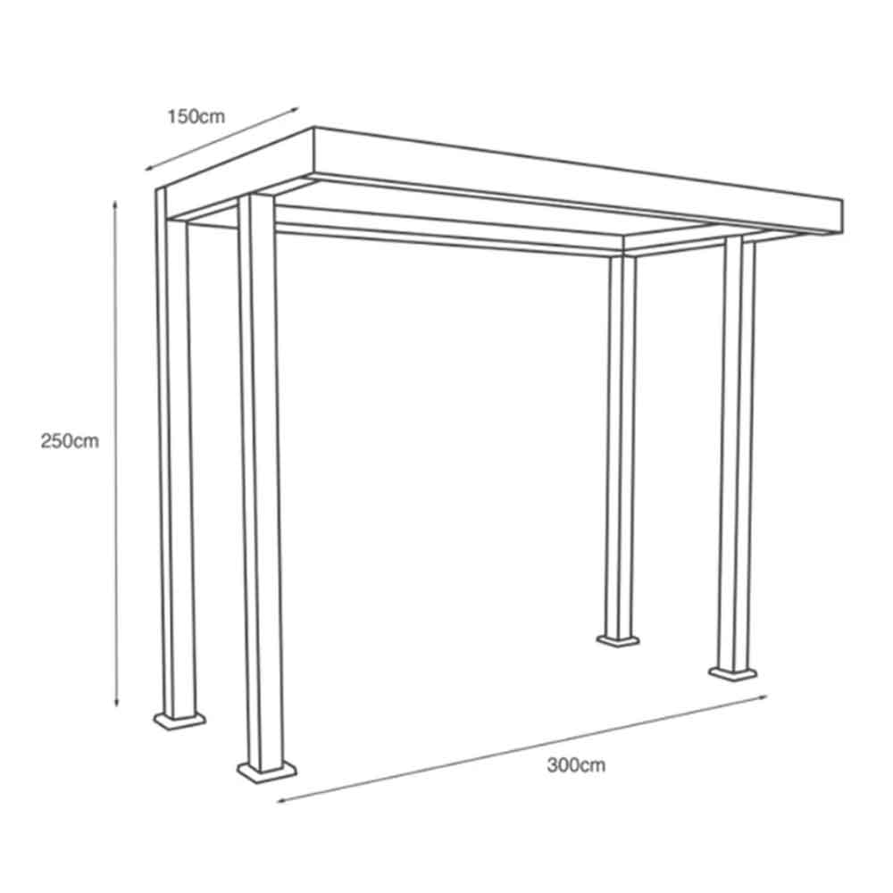Selma Aluminium Garden BBQ Gazebo 3m x 1.5m In Birch Effect