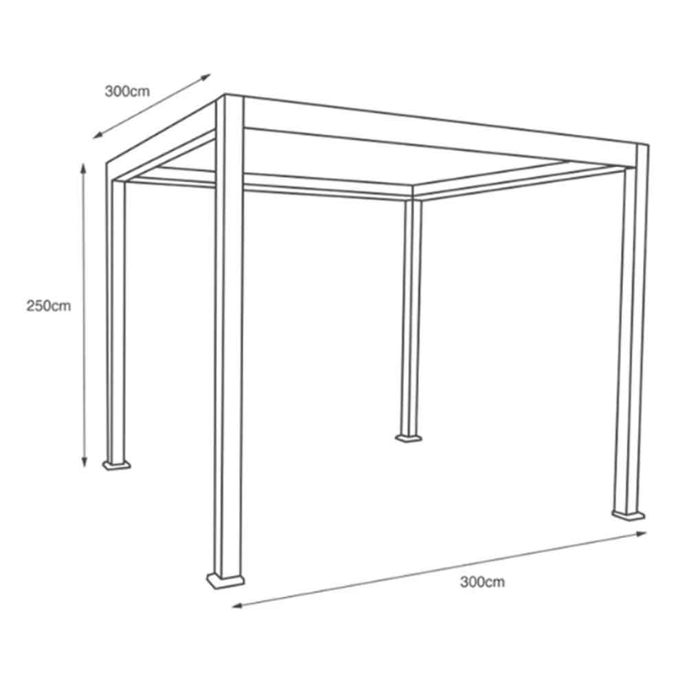Selma Aluminium Garden BBQ Gazebo 3m x 3m with Light in Birch Effect