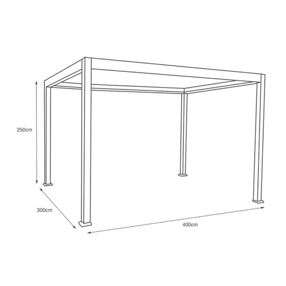 Selma Aluminium Garden BBQ Gazebo 4x3m in Oak