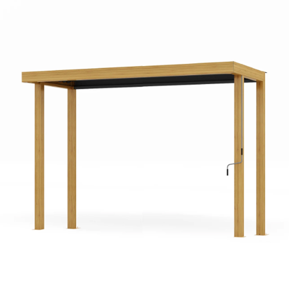 Selma Aluminium Garden BBQ Gazebo In Oak