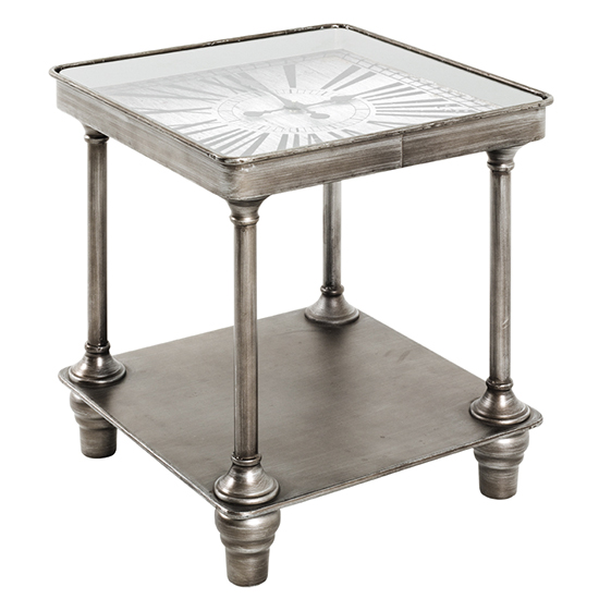 Selma Square Clear Glass Side Table With Anthracite Legs_2