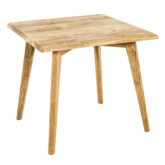 Selma Square Solid Wooden Side Table In Oak_2