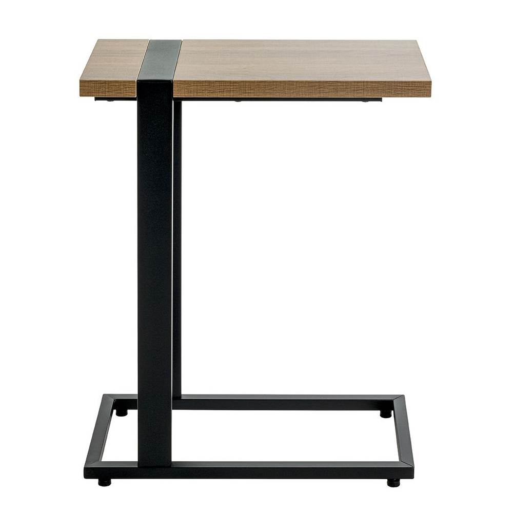 Senatobia Wooden End Table With Black Frame In Natural
