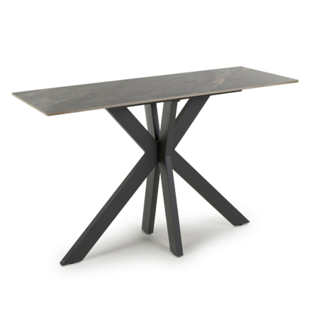 Sendai Ceramic Console Table in Grey