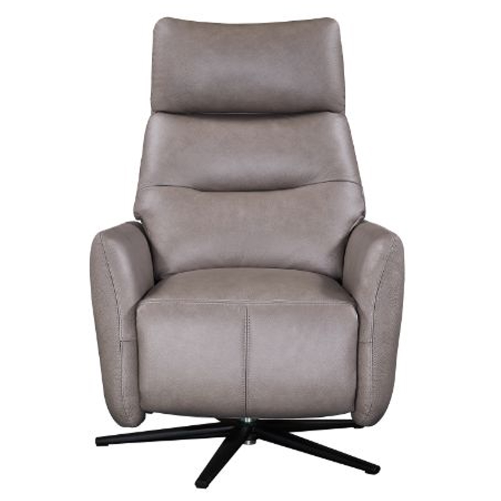 Seneca Leather Lift Electric Recliner Chair In Dark Taupe