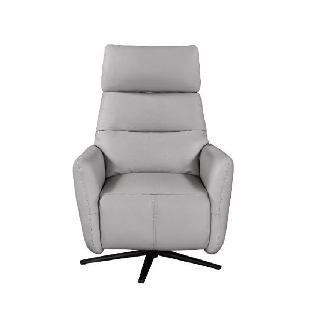 Seneca Leather Recliner Chair In Cloud