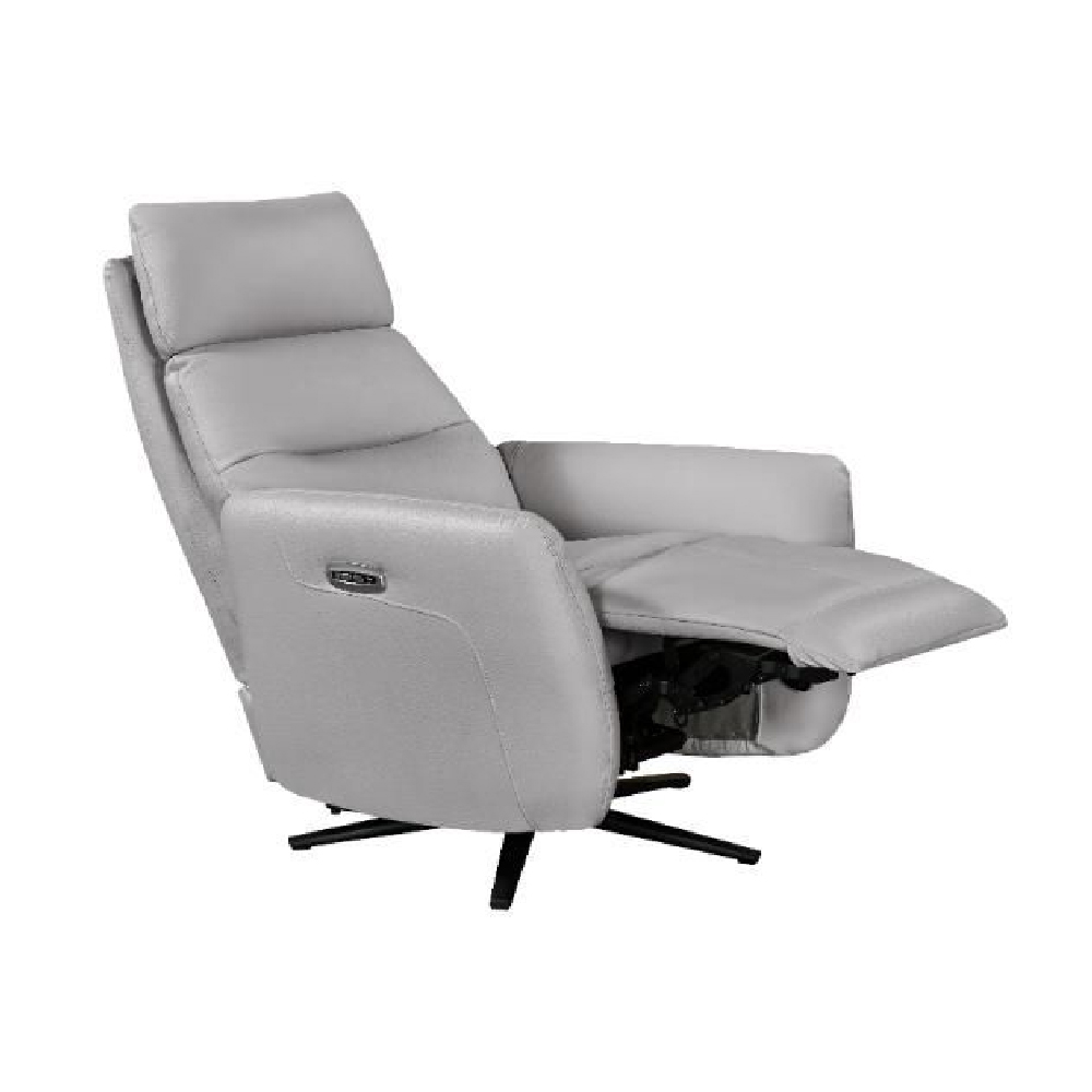 Seneca Leather Recliner Chair In Cloud