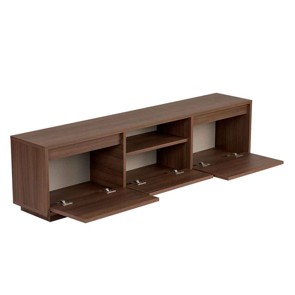 Sentinel Wooden TV Stand with 3 Doors in Milano Walnut
