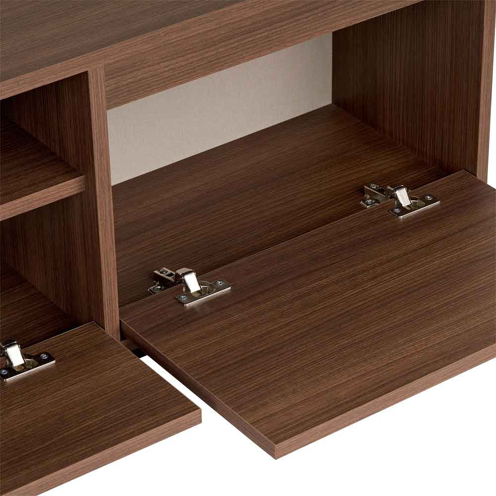 Sentinel Wooden TV Stand with 3 Doors in Milano Walnut