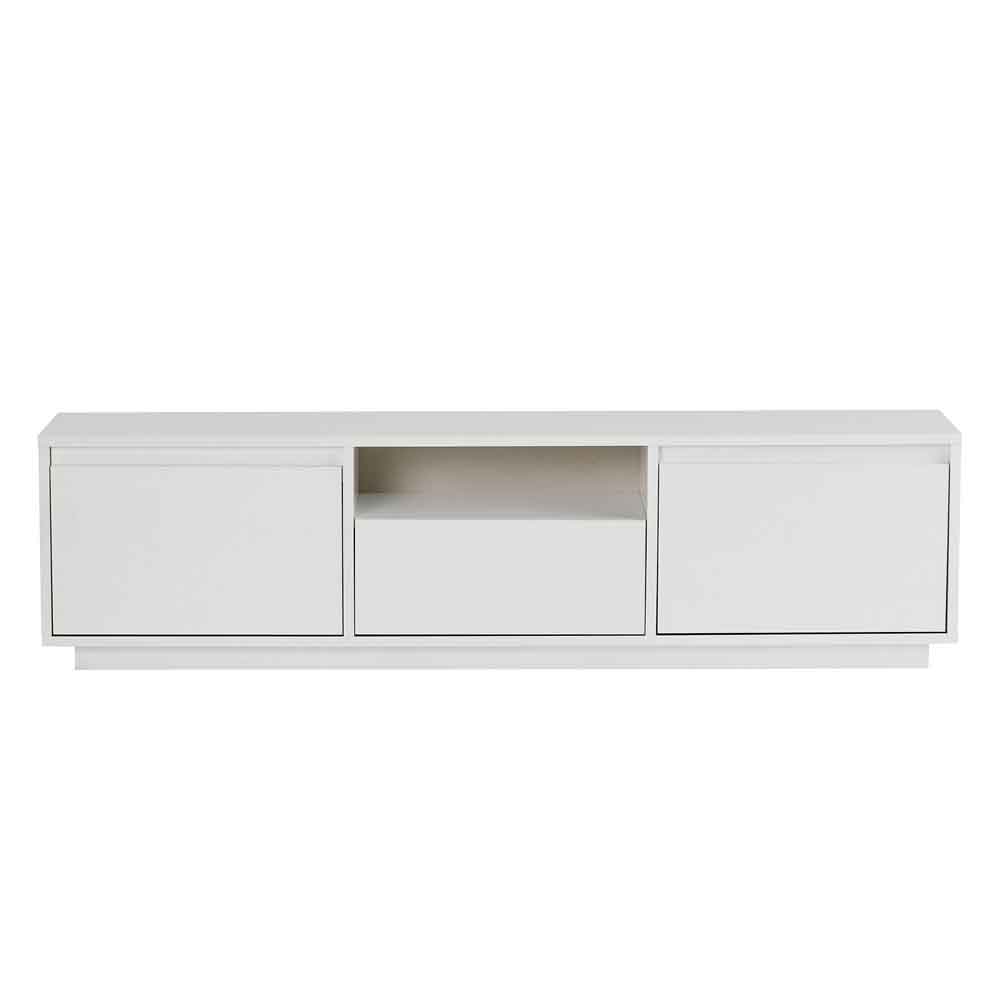 Sentinel Wooden TV Stand with 3 Doors in Natural White