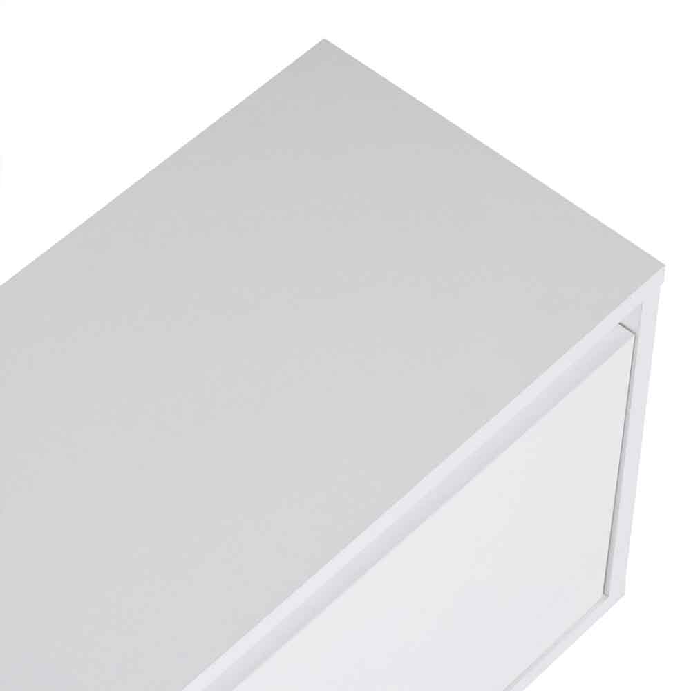 Sentinel Wooden TV Stand with 3 Doors in Natural White