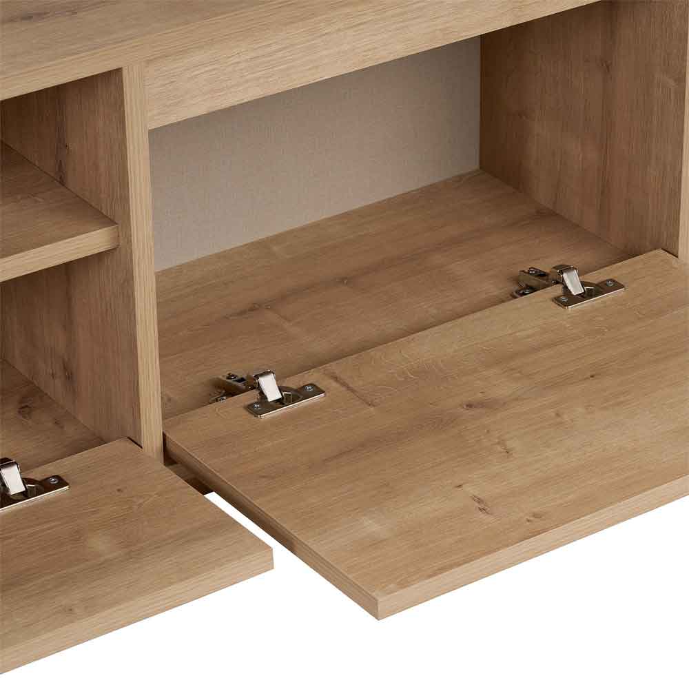 Sentinel Wooden TV Stand with 3 Doors in Sapphire Oak