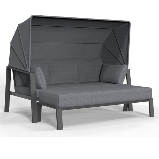 Sentra Outdoor Canopy Daybed In Grey Furniture in Fashion