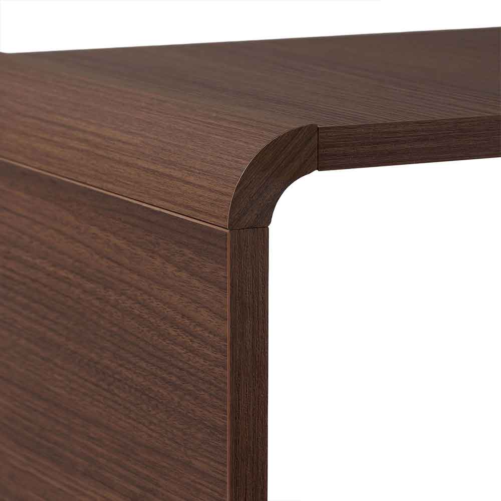 Senza Wooden Display Cabinet with 1 Drawer in Milano Walnut