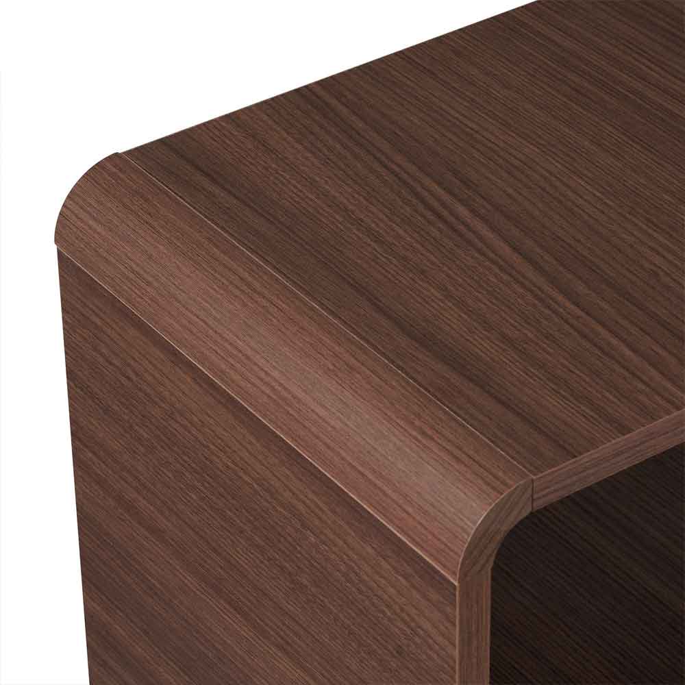 Senza Wooden Display Cabinet with 1 Drawer in Milano Walnut
