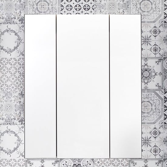 Seon Wall Bathroom Mirrored Cabinet In Smoky Silver