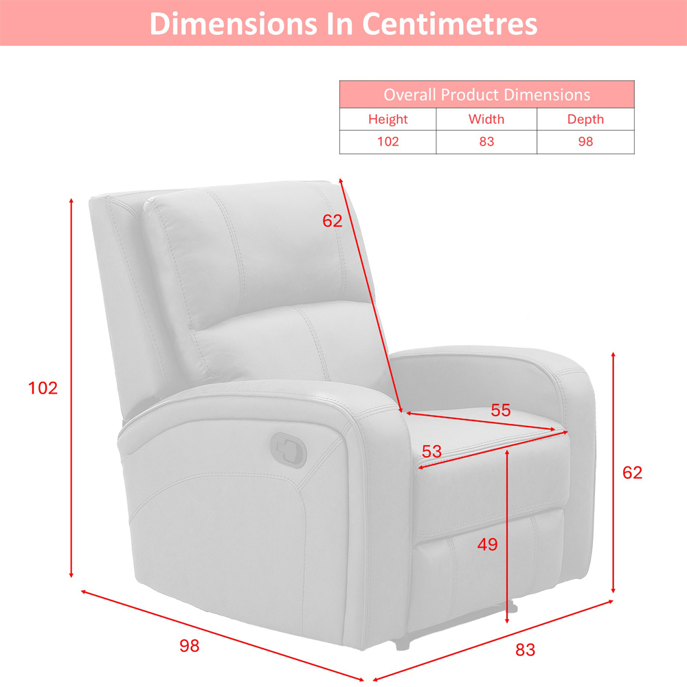 Seoul Fabric Electric Recliner 1 Seater Sofa in Taupe